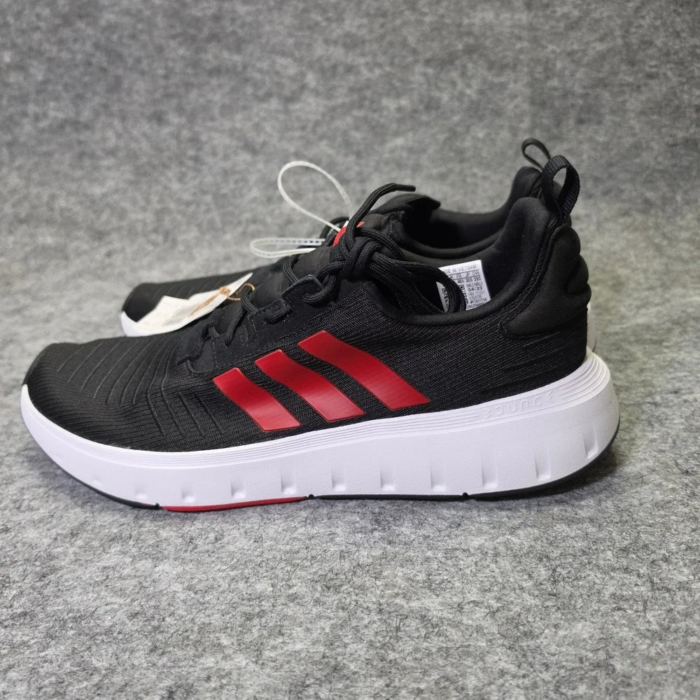 Adidas Mens Swift Run 23 Mesh Running Shoes Black Red IG4706 Size 11.5 nwob